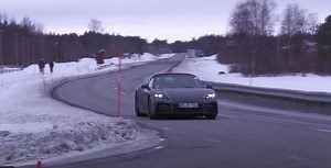 Video: 2025 Porsche 718 Boxster EV Cruising Through Winter Testing