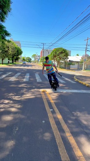 Motorized Unicycle Riding in Park and Street