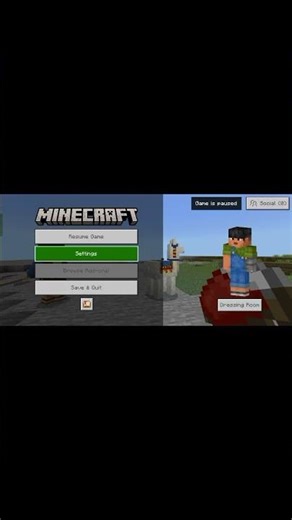 Minecraft Character Front side setting #shorts