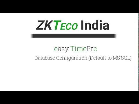 Easy TimePro Database Configuration (Default to MS SQL)