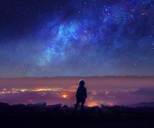 Shooting Stars Night City Live Wallpaper