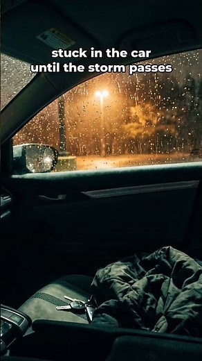 Thunderstorm in the Car 🌩️ 10 Hours of Rain on the Roof & Deep Thunder for Sleep