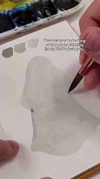 How To Paint A Cute Watercolor Ghost!