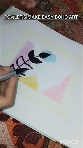 let's make easy Boho art 🦋🎨 #artwork #trending #shortvideo