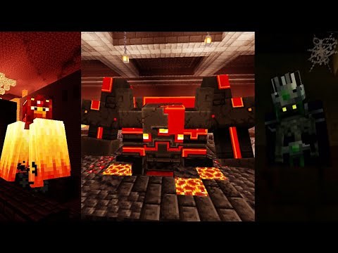 Minecraft PE Alylica's Dungeons Weapons and Bosses Expansion Addon MCPE Mod Showcase