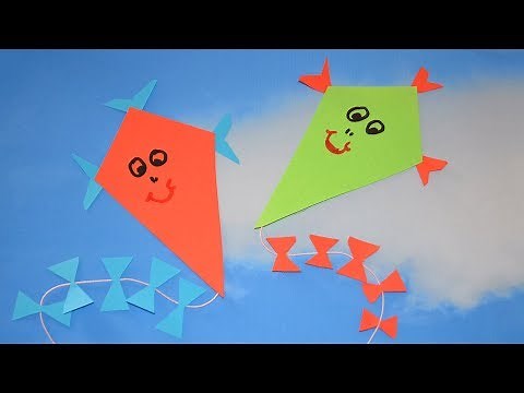 Kleinen Deko-Drachen aus Papier basteln