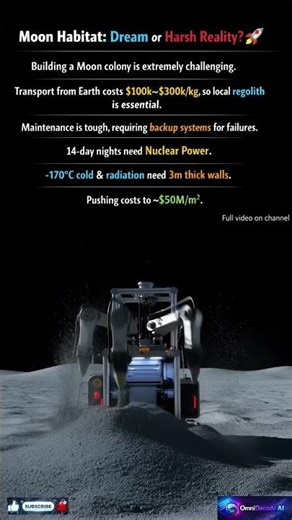 Moon Base: The True Cost & Harsh Reality 🌕 #astronomy #space #universe
