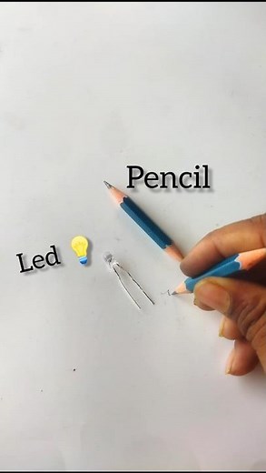 No Wire LED Glow 😱 Pencil Trick with 9V Battery!