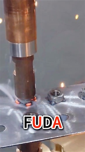 Spot welding machine. Automatic nut feeding and welding machine. #spotweldingmachine #resistanceweldingmachine #spotwelding #spotwelder #weldingmachine #welder #nut WhatsApp https://wa.8618825408801 | Fo shan Fuyin Welding Equipment Co., Ltd.