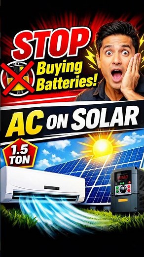 Run 1.5 Ton AC on Solar Without Battery ⚡ Solar VFD Drive Connection 🔋