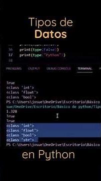 Tipos de Datos y función Type en Python