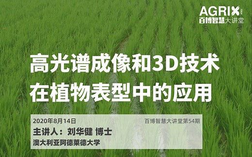 高光谱成像和3D技术在植物表型中的应用