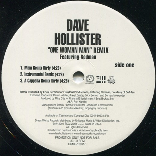 Dave Hollister Featuring Redman - One Woman Man (Remix)
