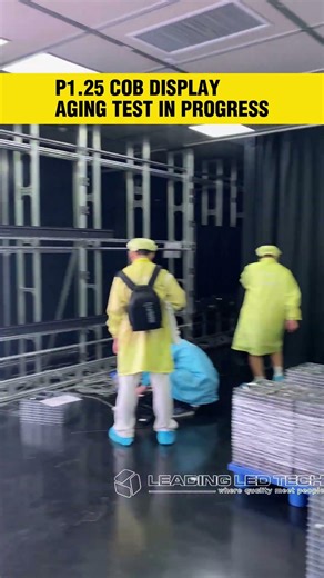 P1.25 COB Display Aging Test in Progress