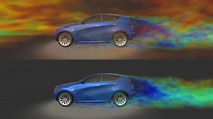 前方来流有/无湍流的对比