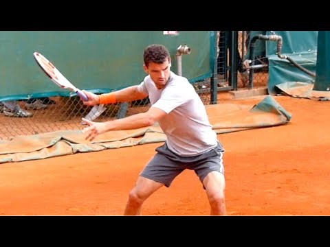Grigor Dimitrov Forehand Slow Motion Closeup - ATP Tennis Forehand Technique