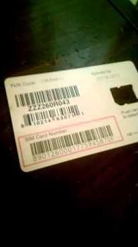 PUK code pin location