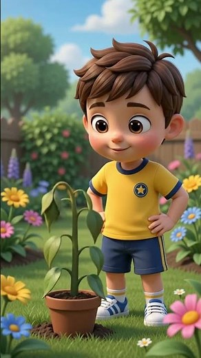 🌱 Rio Saves the Thirsty Plant! 💧 |Water Plants Song for Kids | Learn to Care for Nature|Wonder Toons