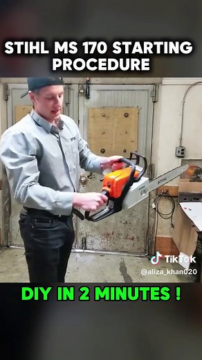 STIHL MS 170 STARTING PROCEDURE #stihlchainsaw #chainsaw #repair #chainsawcarburetor #fyp