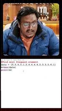Find most frequent element | Python interview Questions | Programming Classes #shorts #ytshorts