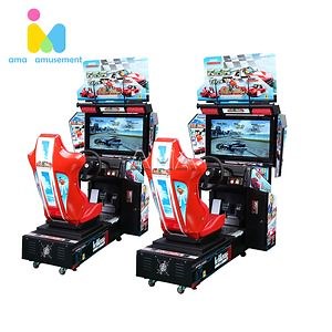 [Hot Item] Ama Playground Amusement Simulator Coin Operated Cool Exciting Race Simulator Seated Arcade Car Racing Game Machine