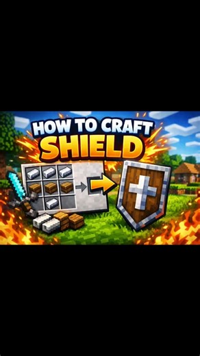 how to craft sheild in minecraft