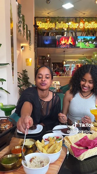 Today we stopped by Magic Burger around Bole Bulbula to see what the hype is about — and it did NOT disappoint! 🔥🍔 @Magics Burger Corner We tried their Magic’s Grill Combo, Beef Burrito, and a Falafel Burger for fasting friends. To top it off, we enjoyed fresh drinks from Magic’s Juice Bar & Coffee House — orange juice, mango juice, and more. The food was tasty, the portions were generous, and the juices were super refreshing. A perfect spot whether you’re craving grilled food, fasting options