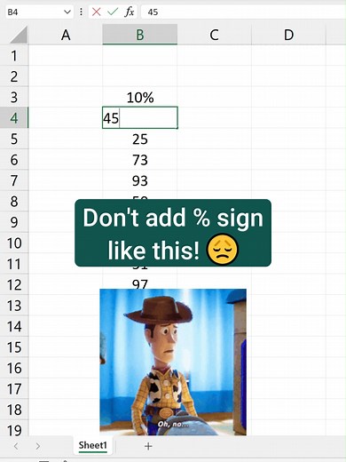 Add Percentage Sign to Values in Excel Easily