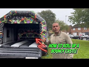 How to Roll up a bouncy castle | Deflating a bouncy castle 🏰🏰 | J&S Inflatables