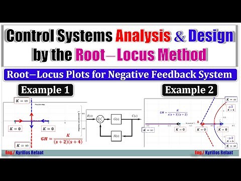 Root Locus Method for Negative Feedback System | Examples 1&2 | Control Systems | Kyrillos Refaat