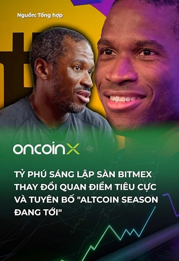 Trước đó ông từng tiêu cực nói khả năng $BTC quay đầu giảm về 92-94k #oncoinx #btc #arthurhayes #altcoinseason #bitmex
