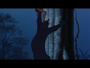 The Jungle Book ♪ Mowgli and Bagheera in the tree HD ♥ Cartoon For Kids
