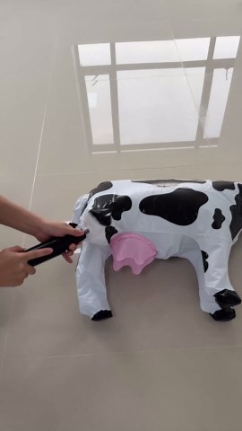 37" Long Inflatable Cow for Inflatable UFO 22" Tall Giant Cow Blow Up Decorations Animals Theme Indoor Outdoor Party Decor