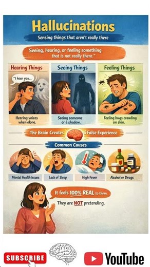 “Hallucinations are not imagination… they feel 100% real.” 🧠