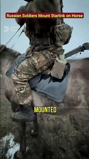 Russian Soldiers Mount Starlink on Horse!