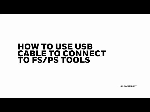 How to Use USB cable to connect to FS - PS tools