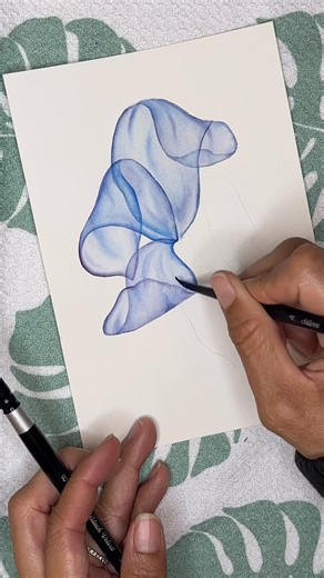 Adding texture to my transparent watercolor flowers. New territory for me, but a fun challenge!