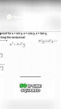 Derivative of Inverse Trig Functions Easy Proof! | Edexcel A Level Mathematics
