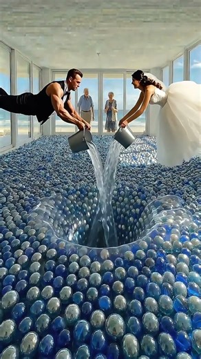 They built a SECRET indoor ball pit slide! 🤯 #satisfying #epoxy #transformation