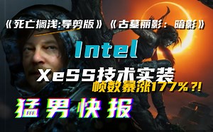 【猛男快报】英特尔XeSS技术实装！《古墓丽影：暗影》帧数提升177%？！