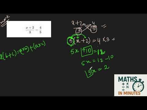 Linear equations in one variable: cross multiplication method