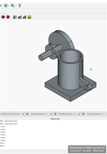 FreeCAD - FreeCAD - Triple Storey House Generated - Co-Pilot Python Script - Co-Pilot Python Script