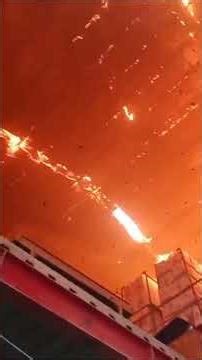 Massive Industrial Fire Spreads Out of Control #emergency #fire