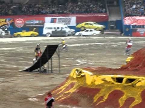 Failed motorcycle jump