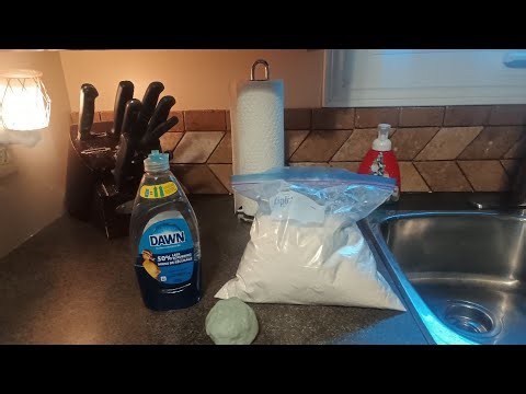 How to make flour and dawn dish soap slime