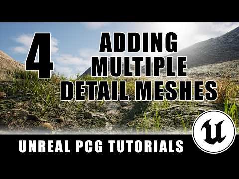 Adding Multiple Detail Meshes to Landscapes - Procedural Content Generation (PCG) - Episode 4