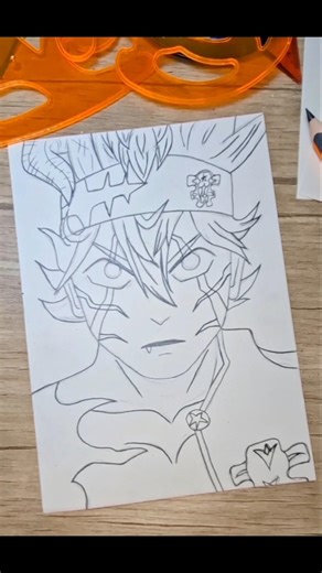 Asta Devil Form Drawing ✏️ / Black Clover #asta #blackclover #shorts #drawinganime