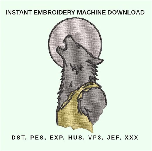 Moonbound Werewolf Machine Embroidery Design – Mythical Creatures Digital Embroidery File - Etsy UK