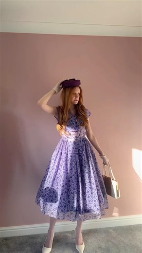 1950s vintage Easter pastel outfit #1950s #vintageglamour #outfit #thriftstorefinds #retrofashion