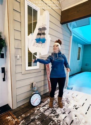 Let’s test Alaskan Apparel at -60 below zero🥶🫣 #frozenclothes #alaskanapparel #belowzero #fyp